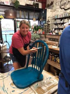 Painting a chair  